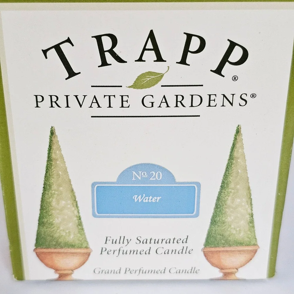 1993 Trapp Private‎ Gardens #20 Water Perfumed Candle 5oz Vintage Home Fragrance